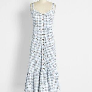 Modcloth Party on the Prairie Grounds Midi Dress